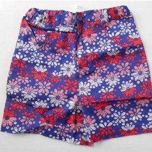 DANCING DAISY SHORTS--BLUE RED WHITE